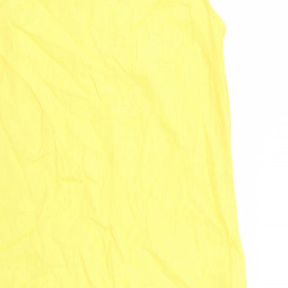 Marks and Spencer Womens Yellow Flax A-Line Size 12 V-Neck Pullover