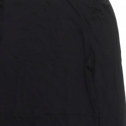 Marks and Spencer Womens Black Viscose A-Line Size 12 Round Neck Pullover