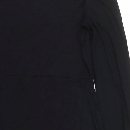 Marks and Spencer Womens Black Viscose A-Line Size 12 Round Neck Pullover