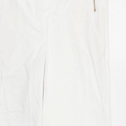 Per Una Womens White Cotton Straight Jeans Size 6 L27 in Regular Zip