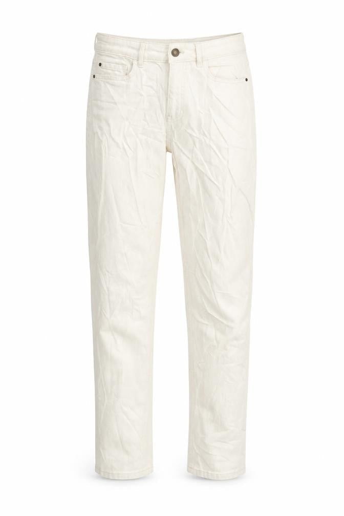 Womens UK Size 10 Marks and Spencer Slim Fit Straight Ivory Jeans