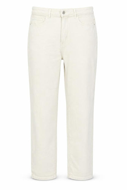 TU Womens Beige Cotton Mom Jeans Size 12 L29 in Regular Button