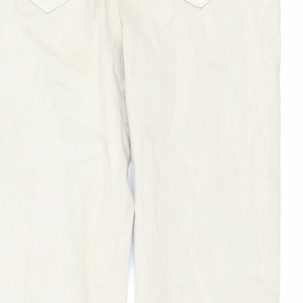 TU Womens Beige Cotton Mom Jeans Size 12 L29 in Regular Button