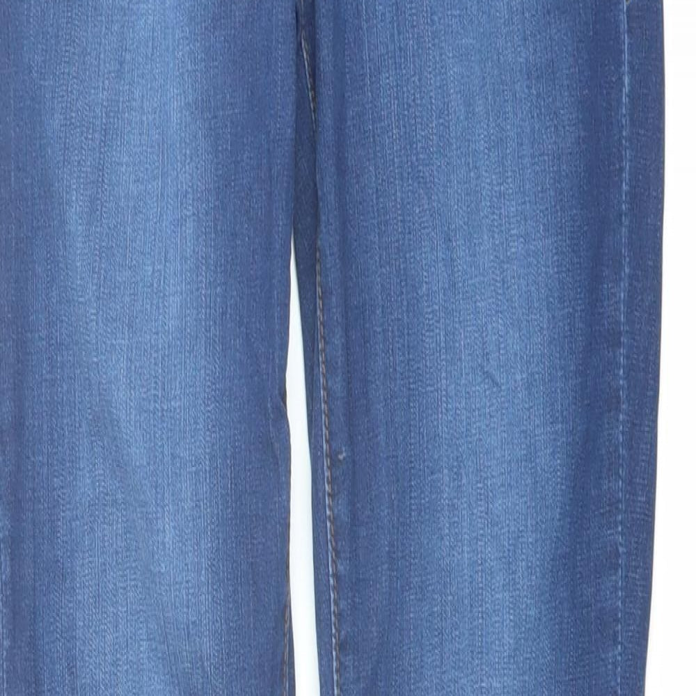 Topshop Womens Blue Cotton Skinny Jeans Size 26 in L32 in Regular Button