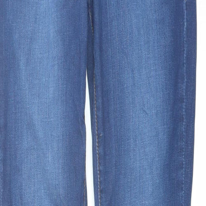 Topshop Womens Blue Cotton Skinny Jeans Size 26 in L32 in Regular Button