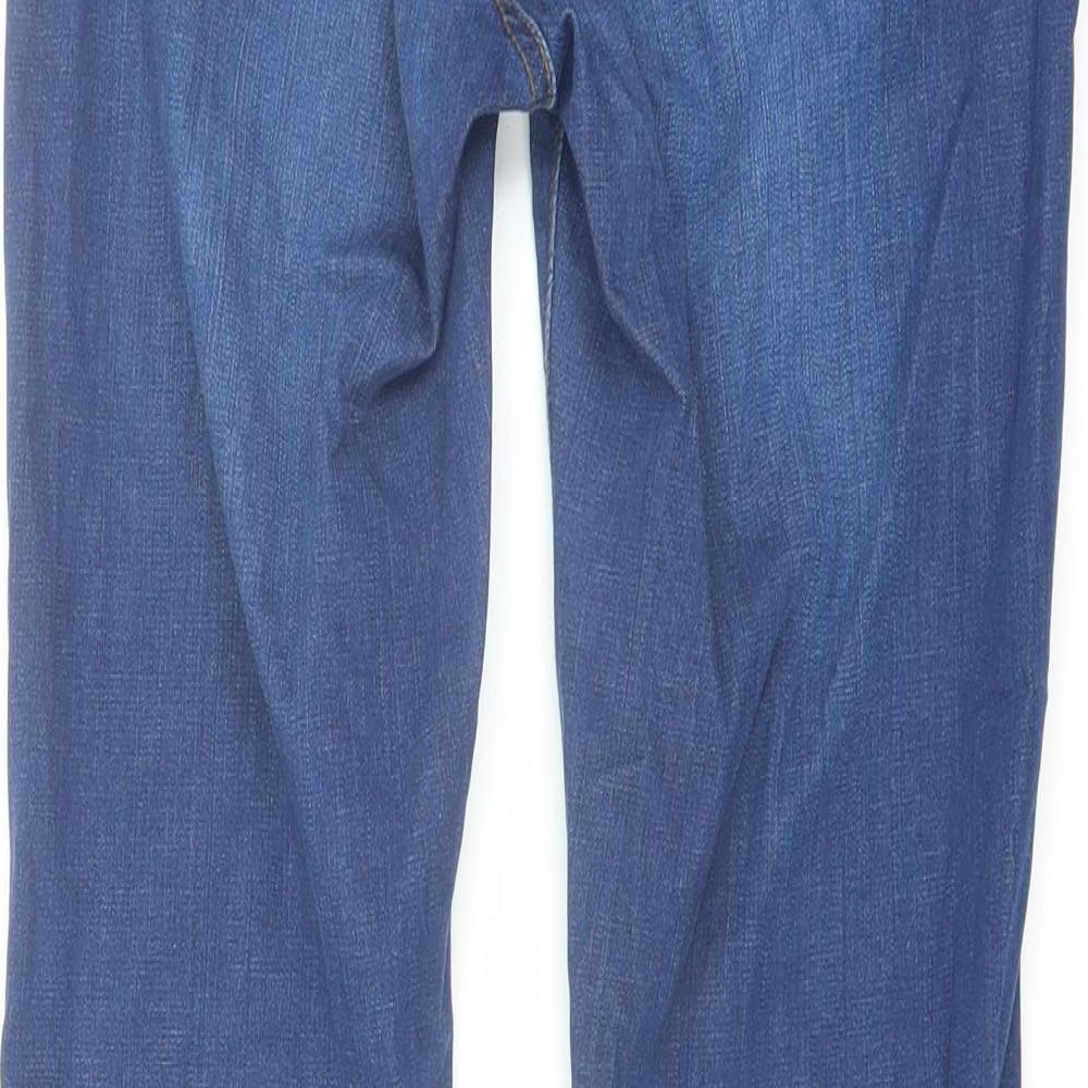 Topshop Womens Blue Cotton Skinny Jeans Size 26 in L32 in Regular Button