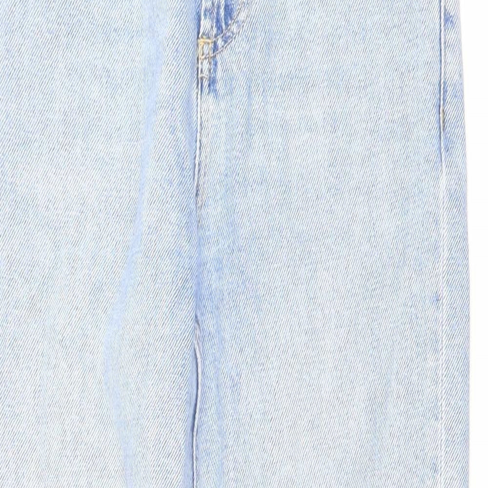 Topshop Womens Blue Cotton Tapered Jeans Size 26 in L24 in Regular Button