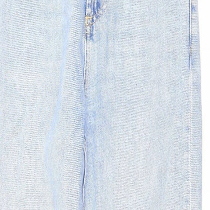 Topshop Womens Blue Cotton Tapered Jeans Size 26 in L24 in Regular Button