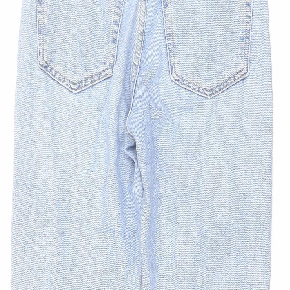 Topshop Womens Blue Cotton Tapered Jeans Size 26 in L24 in Regular Button