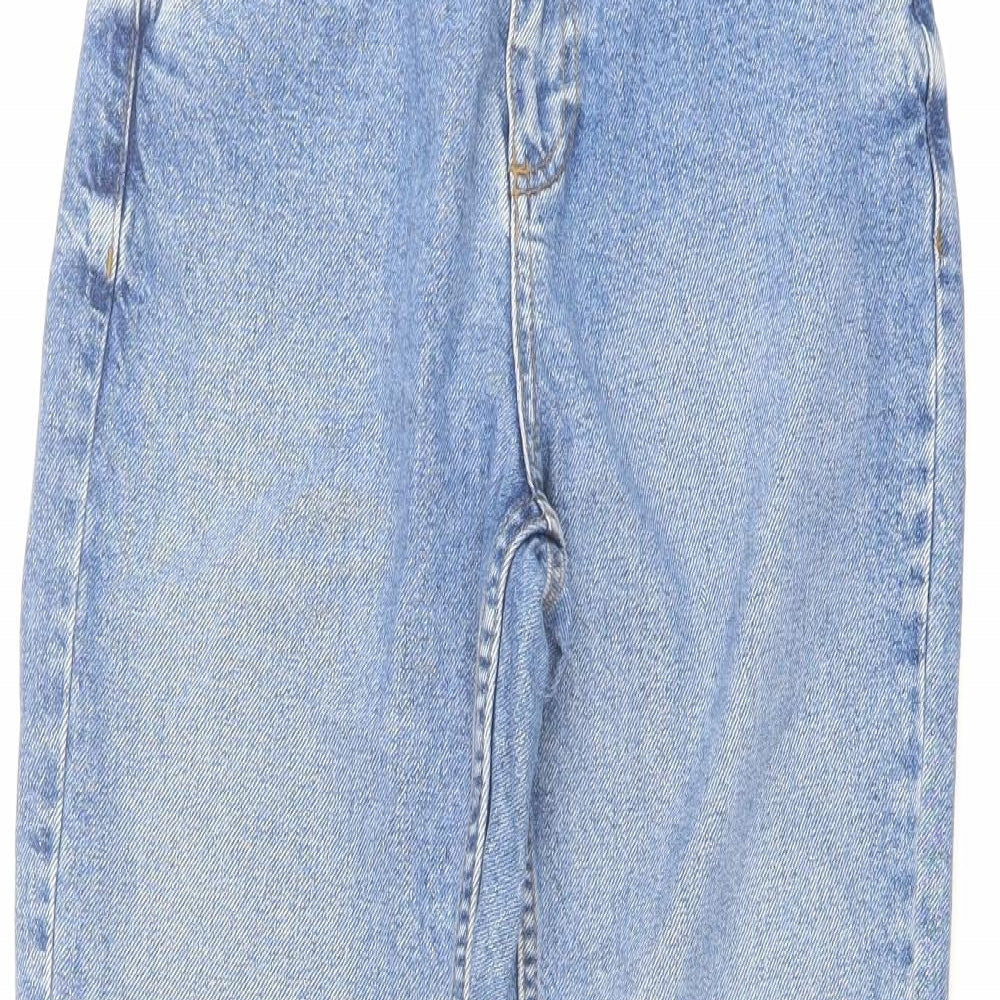 Topshop Womens Blue Cotton Mom Jeans Size 26 in L26 in Regular Button