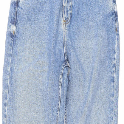 Topshop Womens Blue Cotton Mom Jeans Size 26 in L26 in Regular Button