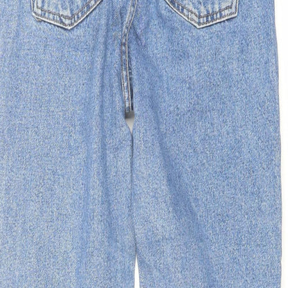 Topshop Womens Blue Cotton Mom Jeans Size 26 in L26 in Regular Button