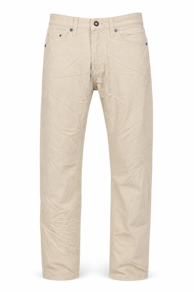 Mens UK Size 30 in Marks and Spencer Slim Fit Straight Beige Jeans