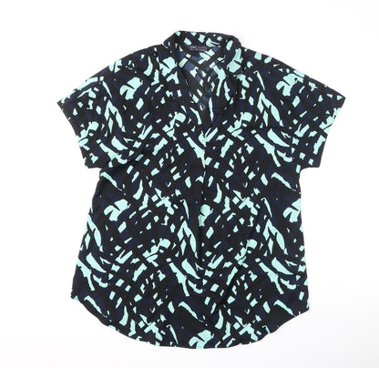 Womens UK Size 8 Marks and Spencer Blue Basic Blouse