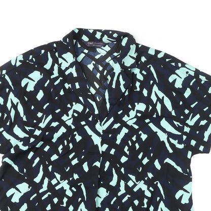 Womens UK Size 8 Marks and Spencer Blue Basic Blouse
