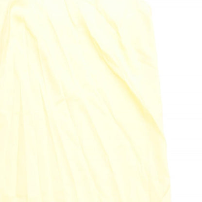 Marks and Spencer Womens Yellow Polyester A-Line Size 12 Scoop Neck Pullover