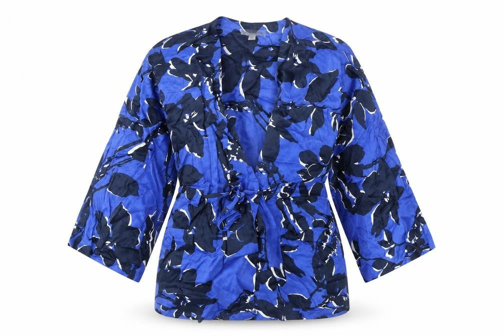 Womens UK Size M Autograph Blue Wrap Blouse