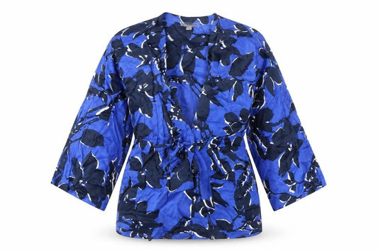 Womens UK Size M Autograph Blue Wrap Blouse