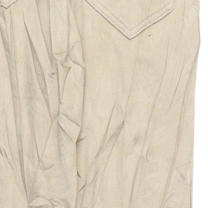 Marks and Spencer Mens Beige Cotton Straight Jeans Size 32 in L29 in Slim Zip