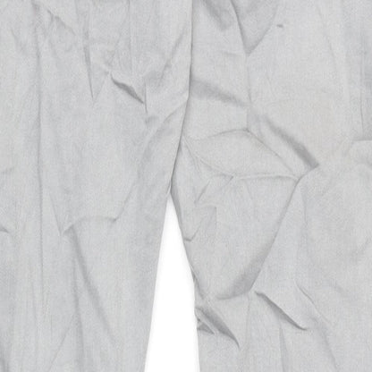 Marks and Spencer Mens Grey Cotton Straight Jeans Size 36 in L33 in Slim Zip