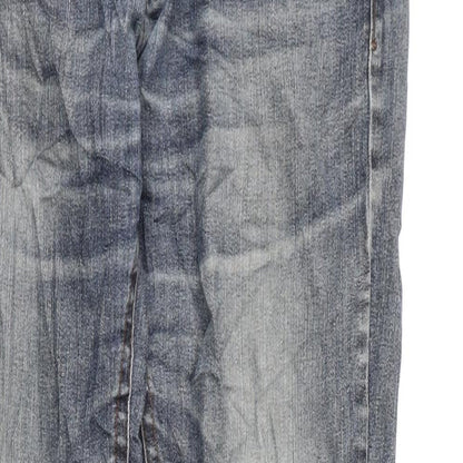 Camel Active Mens Blue Cotton Straight Jeans Size 36 in L29 in Regular Zip