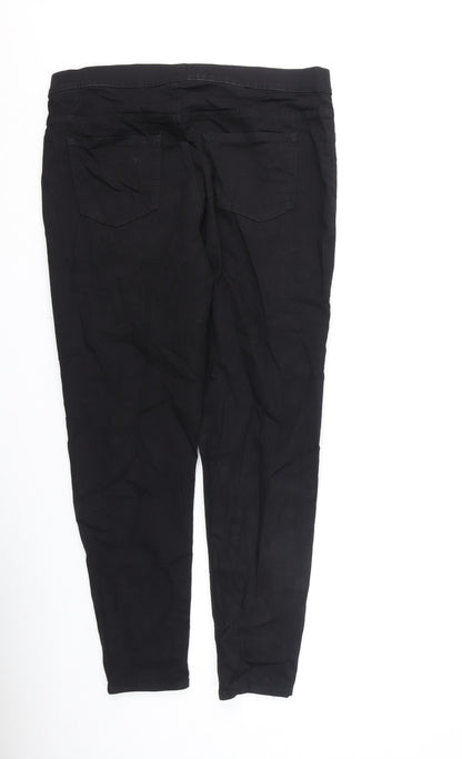 Marks and Spencer Womens Black Cotton Jegging Jeans Size 34 in L25 in Regular