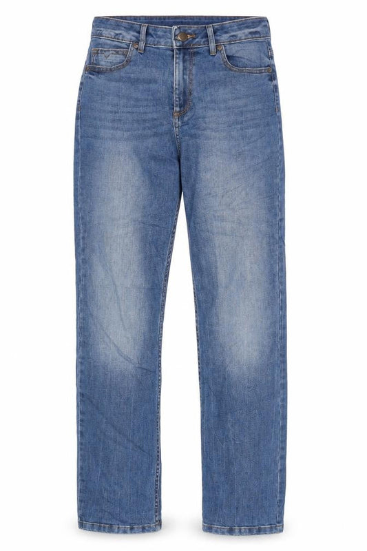 Womens UK Size 8 Indigo Regular Fit Boyfriend Blue Jeans