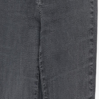 Refuge Womens Grey Cotton Skinny Jeans Size 8 L30 in Regular Zip