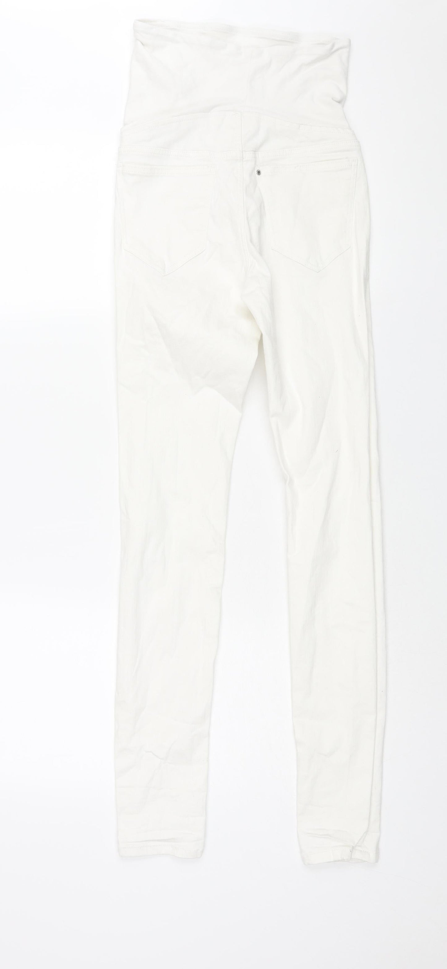 Womens UK Size 8 H&M Regular Fit Skinny White Jeans