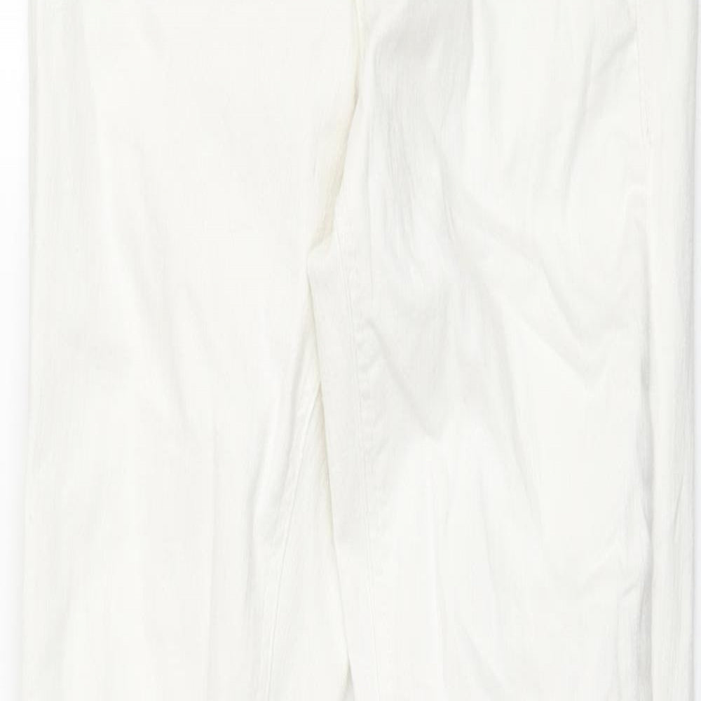 Womens UK Size 8 H&M Regular Fit Skinny White Jeans