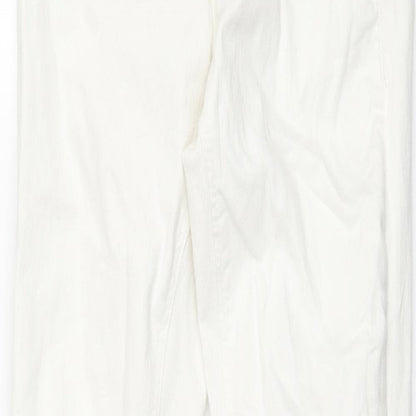 Womens UK Size 8 H&M Regular Fit Skinny White Jeans