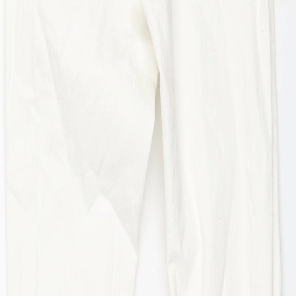 Womens UK Size 8 H&M Regular Fit Skinny White Jeans