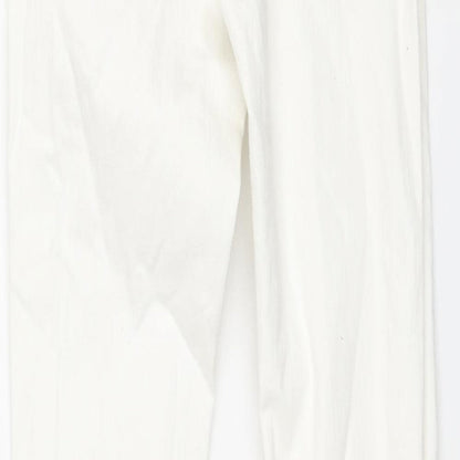 Womens UK Size 8 H&M Regular Fit Skinny White Jeans