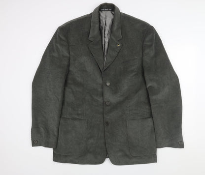 Oakman Mens Green Cotton Jacket Suit Jacket Size 42 Regular