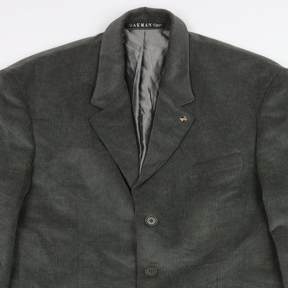 Oakman Mens Green Cotton Jacket Suit Jacket Size 42 Regular