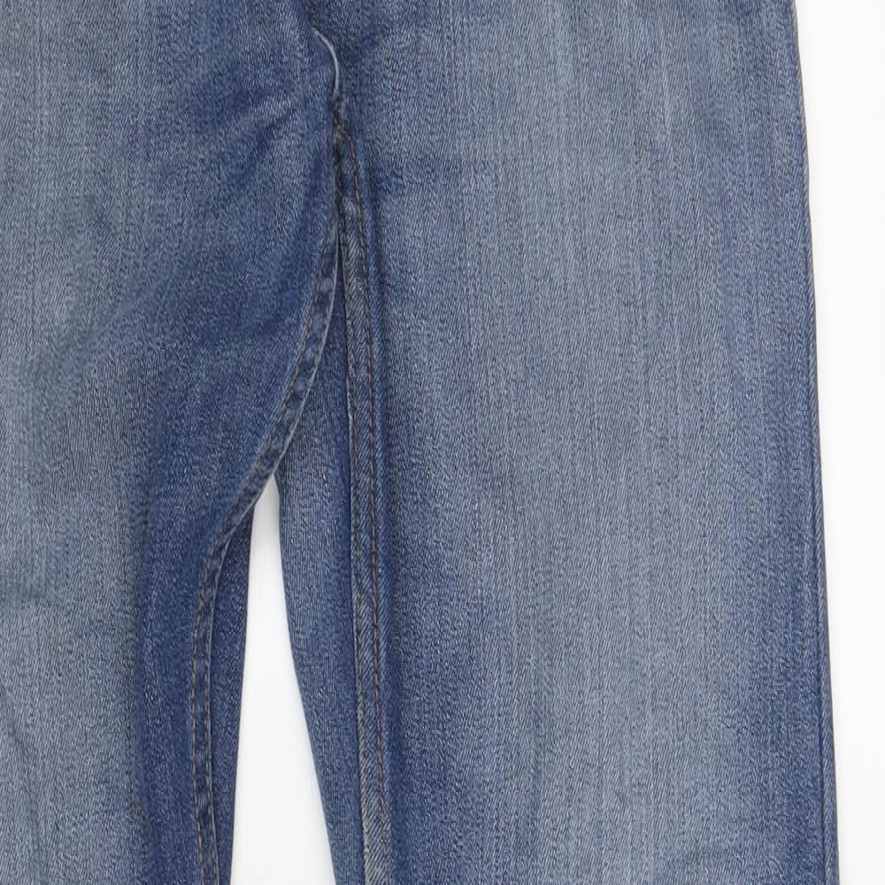 Denim & Co. Mens Blue Cotton Straight Jeans Size 34 in Regular Zip