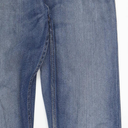 Denim & Co. Mens Blue Cotton Straight Jeans Size 34 in Regular Zip