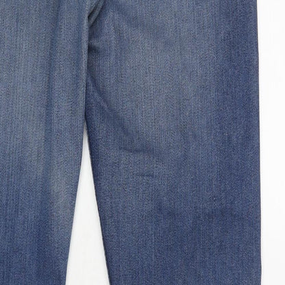 Denim & Co. Mens Blue Cotton Straight Jeans Size 34 in Regular Zip