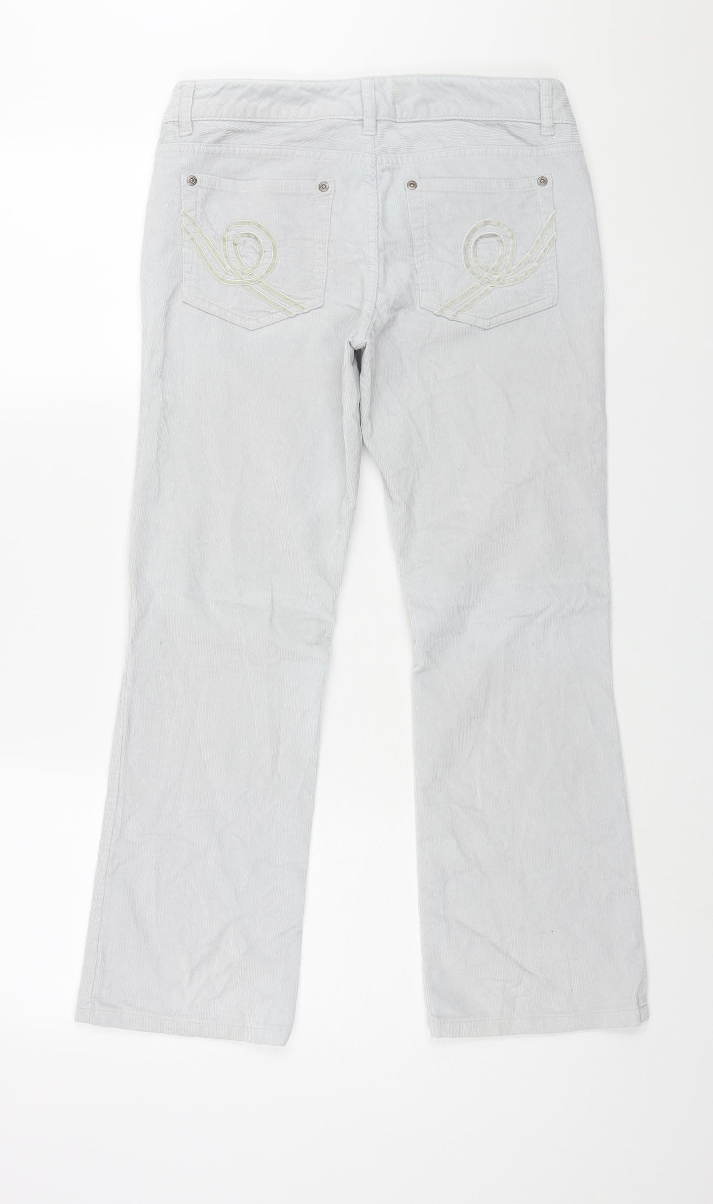 Womens UK Size 10 Marks and Spencer Regular Fit  Grey Trousers