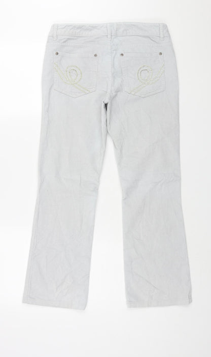 Womens UK Size 10 Marks and Spencer Regular Fit  Grey Trousers