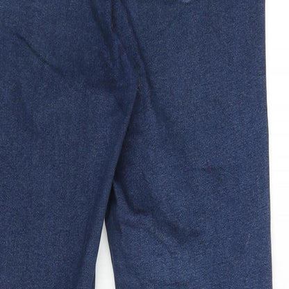 Denim & Co. Womens Blue Cotton Skinny Jeans Size 10 L26 in Regular Zip