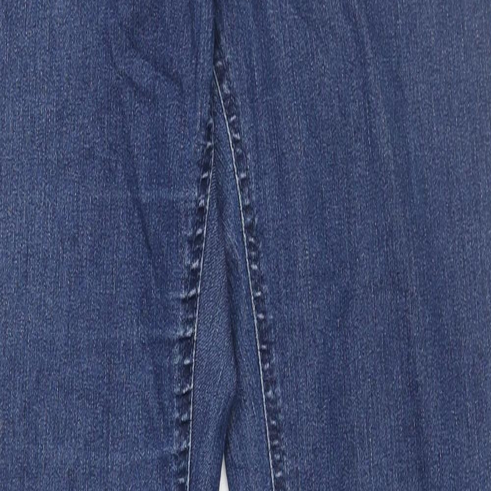 h7m Womens Blue Cotton Skinny Jeans Size 10 L32 in Regular Zip