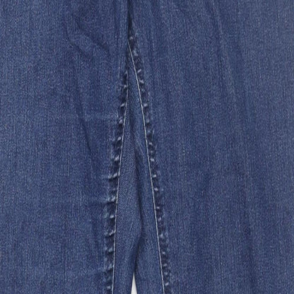 h7m Womens Blue Cotton Skinny Jeans Size 10 L32 in Regular Zip