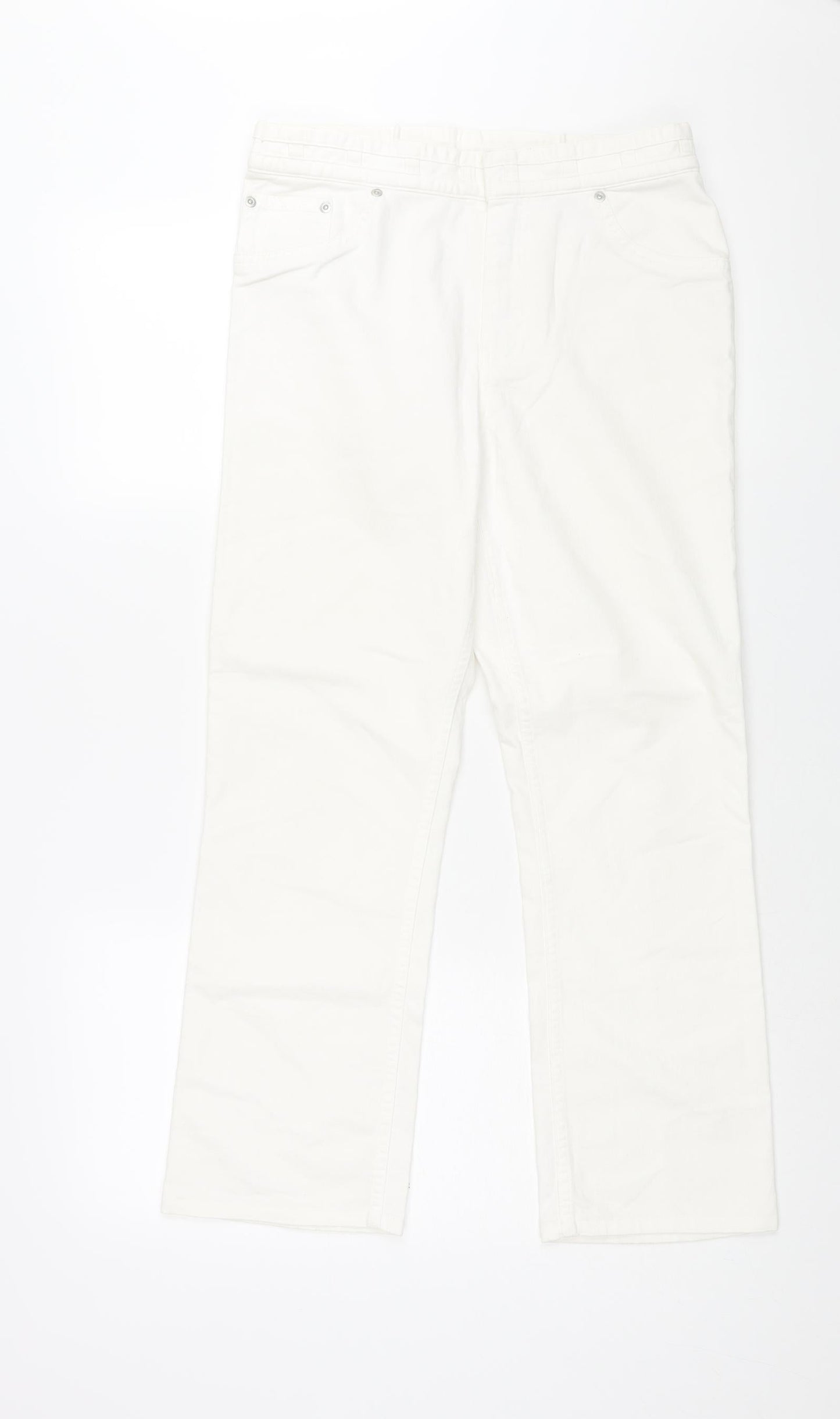 Womens UK Size 30 in Marks and Spencer Regular Fit Straight White Jeans