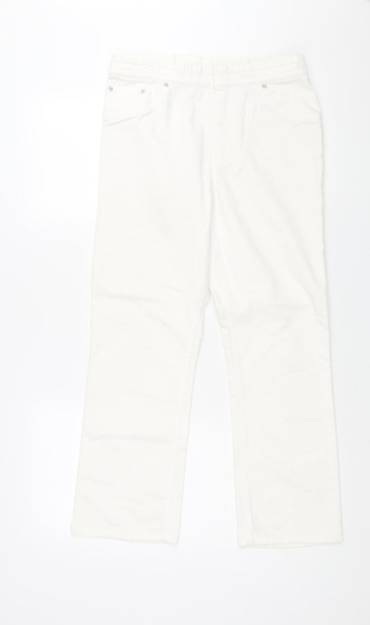 Womens UK Size 30 in Marks and Spencer Regular Fit Straight White Jeans