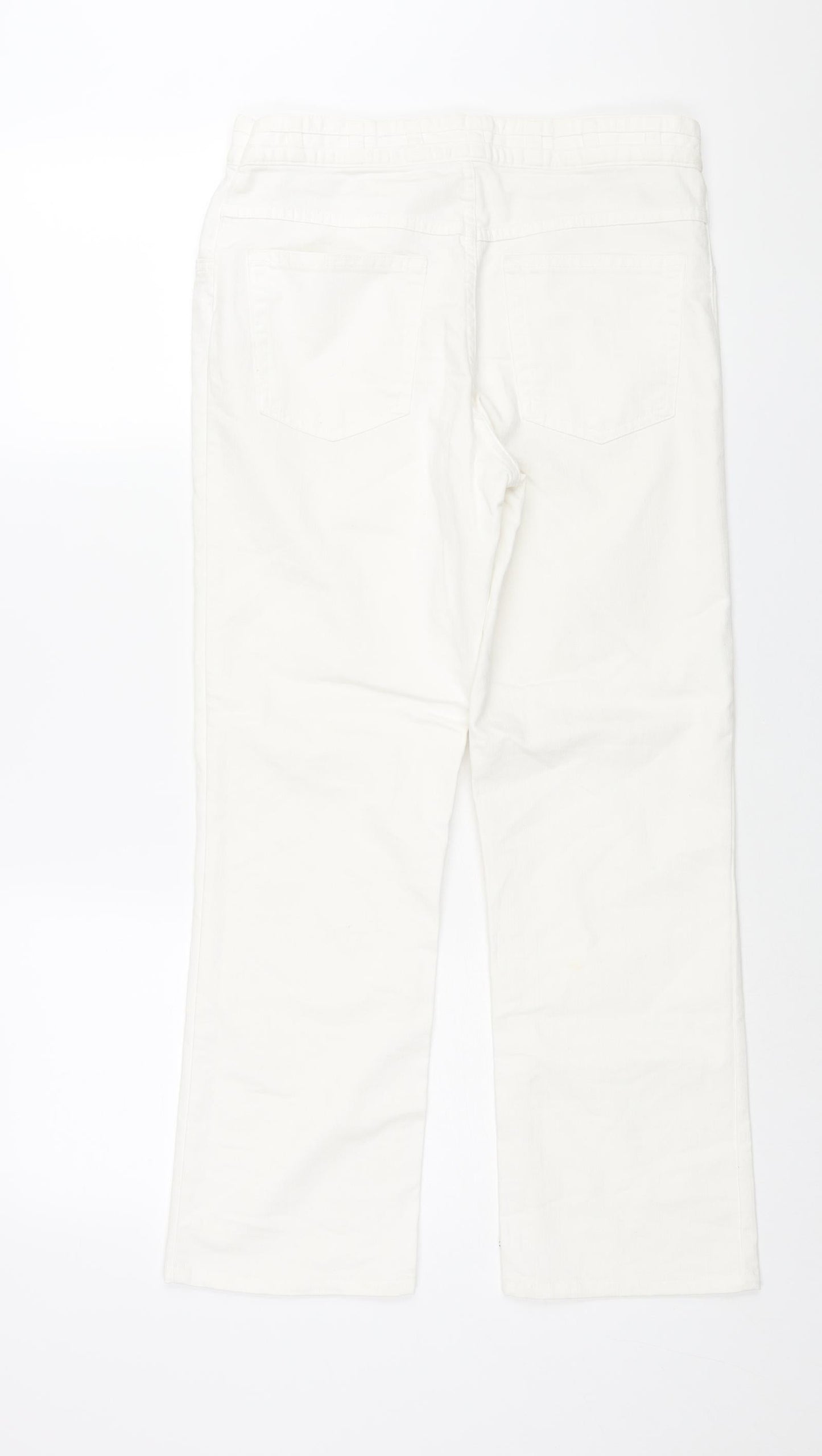 Womens UK Size 30 in Marks and Spencer Regular Fit Straight White Jeans