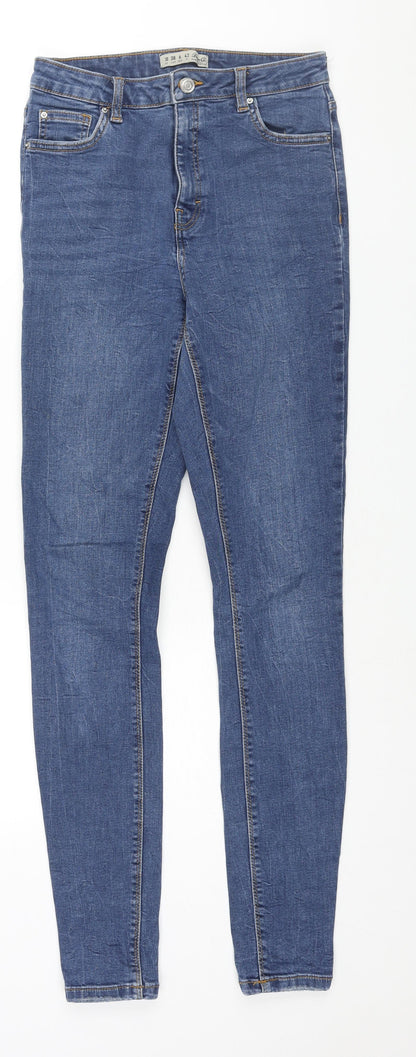 Denim & Co. Womens Blue Cotton Skinny Jeans Size 10 L31 in Regular Zip