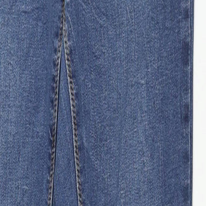 Denim & Co. Womens Blue Cotton Skinny Jeans Size 10 L31 in Regular Zip