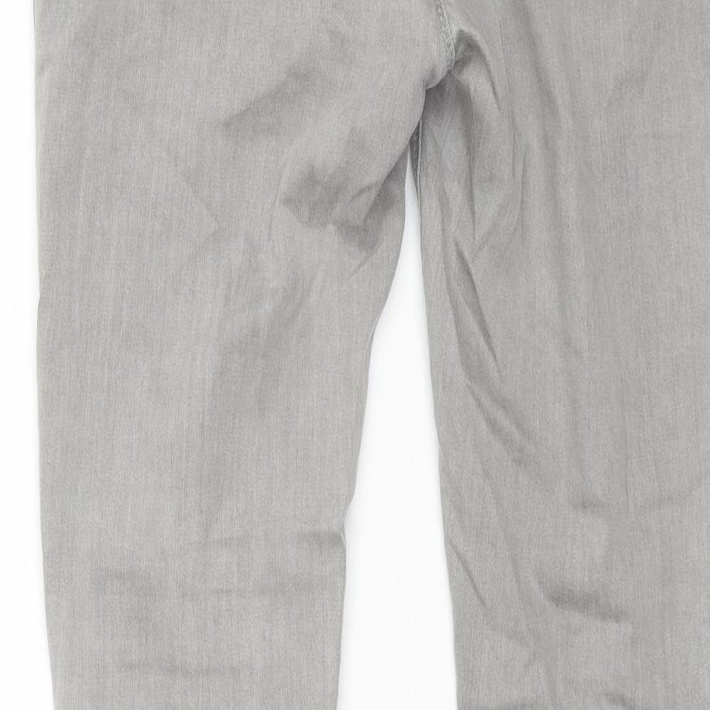 Topshop Womens Grey Cotton Skinny Jeans Size 10 L30 in Regular