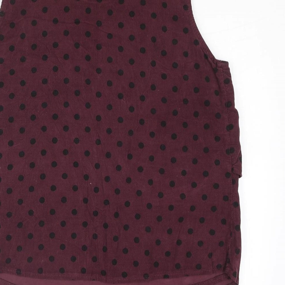 Vanucci Womens Purple Polka Dot Cotton Camisole Blouse Size S Round Neck